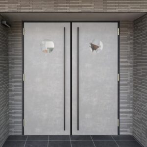 Bloc porte bois va-et-vient 2 vantaux