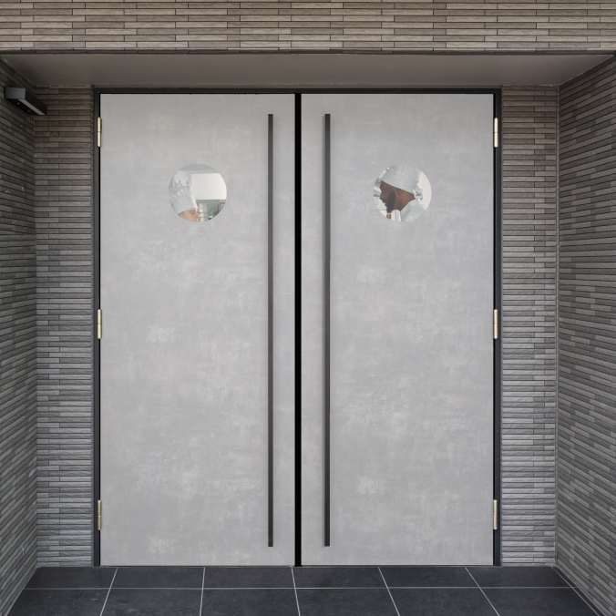 Bloc porte bois va-et-vient 2 vantaux