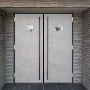 Bloc porte bois va-et-vient 2 vantaux