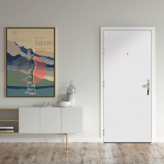 Bloc-porte palière bois-acier en stock