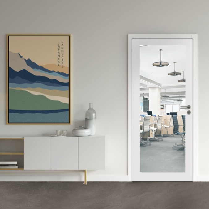 Bloc porte vitré 1 vantail tertiaire