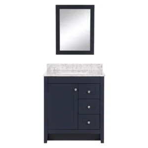 Capri 31 in. Blue Vanity Includes Mirror