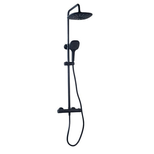 Colonne de Douche Thermostatique Noire BERENS