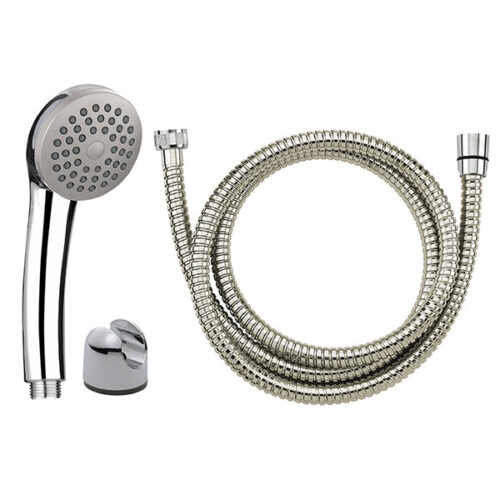 Duo : douchette 1 jet SIESTA + flexible inox da long.1.50m + support abs