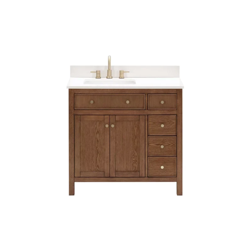 Dylan 37 in. Cinnamon Vanity with Quartz Top