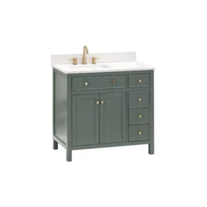 Dylan 37 in. Smoke Green Vanity with Quartz Top