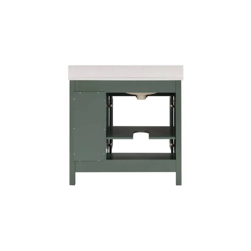 Dylan 37 in. Smoke Green Vanity with Quartz Top