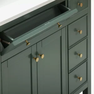 Dylan 37 in. Smoke Green Vanity with Quartz Top