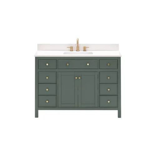 Dylan 49 in. Smoke Green Vanity with Quartz Top