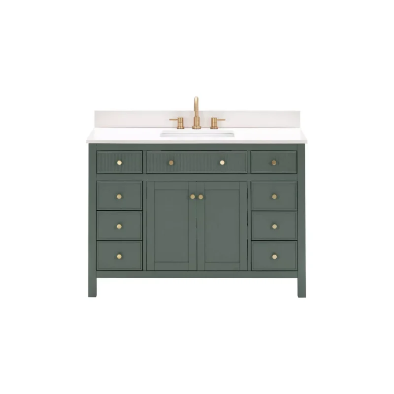Dylan 49 in. Smoke Green Vanity with Quartz Top
