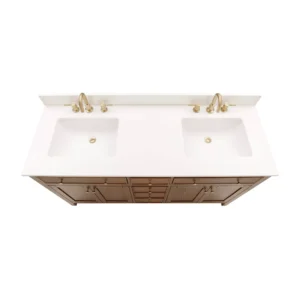 Dylan 61 in. Cinnamon Vanity with Quartz Top