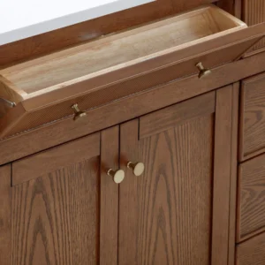 Dylan 61 in. Cinnamon Vanity with Quartz Top