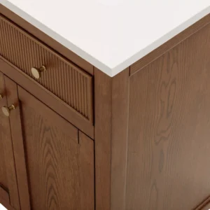 Dylan 61 in. Cinnamon Vanity with Quartz Top