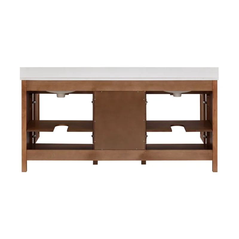 Dylan 73 in. Cinnamon Vanity with Quartz Top