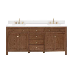 Dylan 73 in. Cinnamon Vanity with Quartz Top