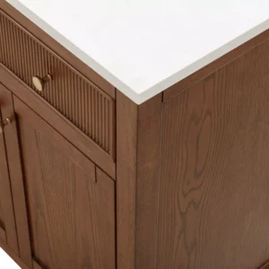 Dylan 73 in. Cinnamon Vanity with Quartz Top