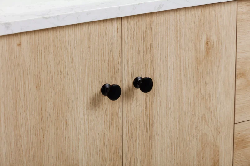 Leyah 49 in. Oak Finish Vanity with Engineered Stone Top