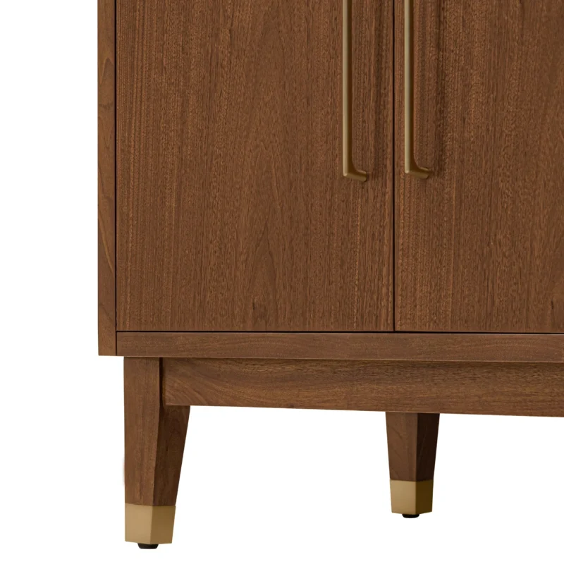 Mina 31 in. Walnut Vanity with Carrara Marble Top