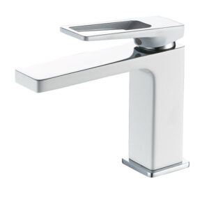 Mitigeur de Lavabo Chromé / Blanc ORIAN