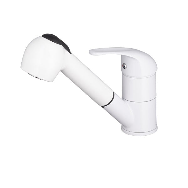 Mitigeur évier à douchette POLA blanc