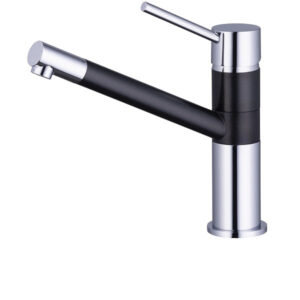 Mitigeur évier chromé / noir LERIDANE