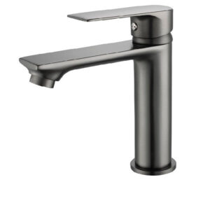 Mitigeur lavabo gris métal NYTIA