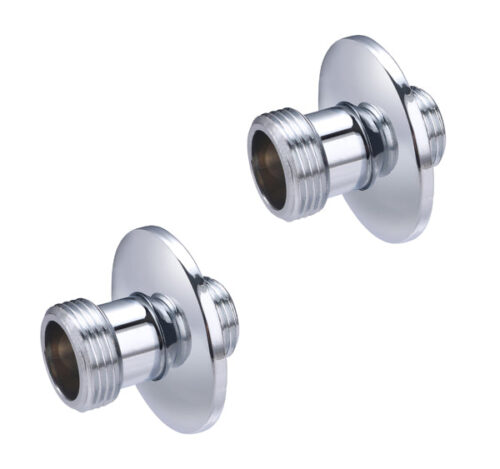 Paire de raccords sanitaires droits mâle 15x21 - mâle 20x27