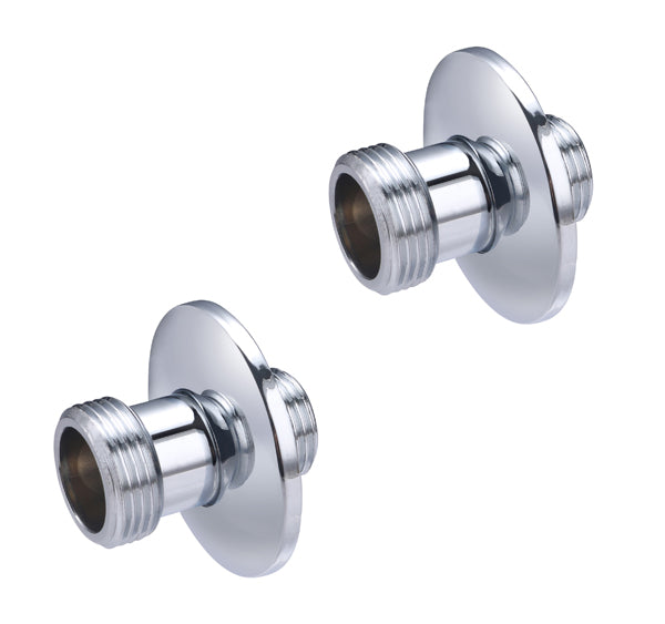 Paire de raccords sanitaires droits mâle 15x21 - mâle 20x27