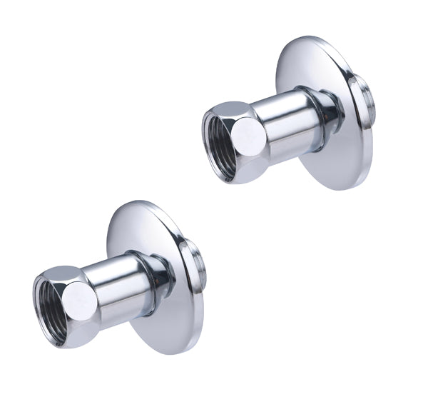 Paire de raccords sanitaires droits mâle - femelle 15x21