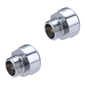 Paire de raccords sanitaires excentrés de 5mm mâle femelle 1/2 (15x21)