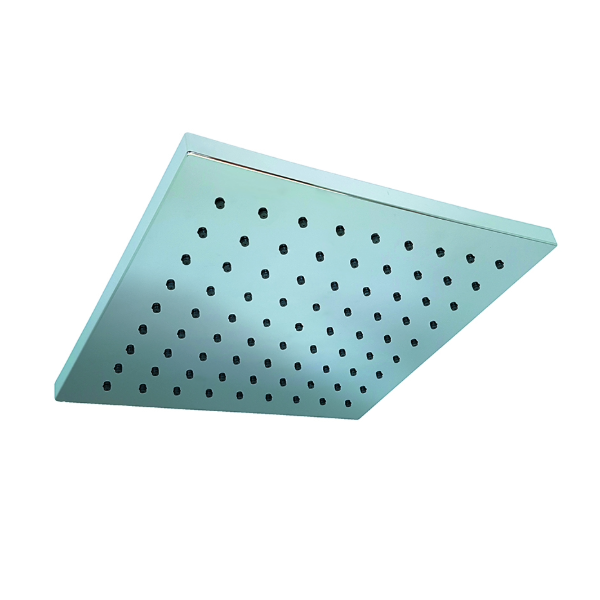 Pomme de tête abs chromée carrée 200x200 mm